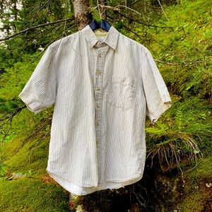 White and grey button down by bugle boy co.